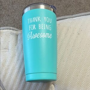 Turquoise 'Thank You For Being Awesome' Insulated Tumbler
